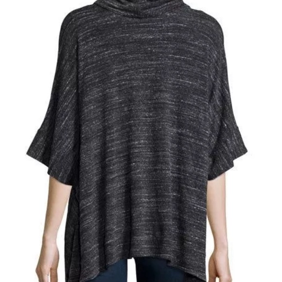Splendid Heathered charcoal grey Poncho XSmall - Picture 2 of 7